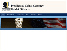 Tablet Screenshot of presidentialcoinandcurrency.com